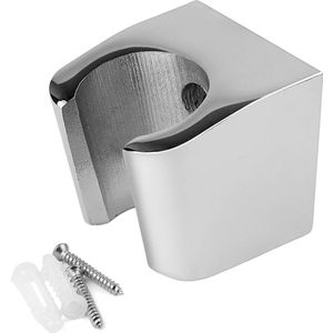 Zinklegering douchehouder - wanddouchehouder - zilver - klein formaat