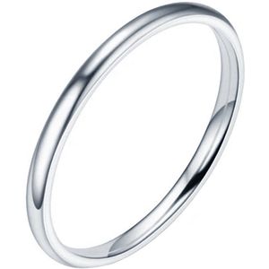 LGT Jewels smalle stalen ring Zilverkleurig 2mm-19mm