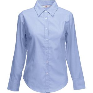 Fruit Of The Loom Vrouwen Dames-Fit Oxford-shirt Lange Mouwen (Oxford Blauw)