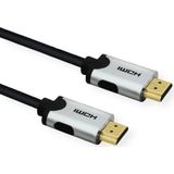 HDMI kabel - versie 2.1 (8K 60Hz + HDR) - metalen connectoren / zwart - 2 meter