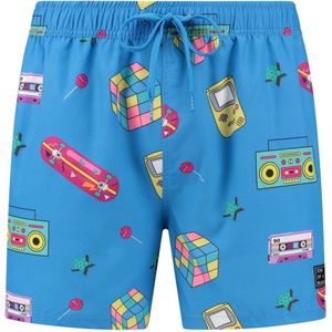 Son of a Beach - Retro Blue Jongens Zwembroek - maat 98-104 - Blauw