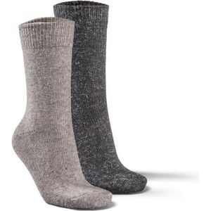 Fellhof Alpaca sokken maat 35-38 – grijs/antraciet – alpacawol – wollen sokken – warme sokken temperatuurregulerend – vochtregulerend – geurloos – ademend – comfortabel – zacht