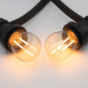 Prikkabel set met 2 watt dimbare LED lampen met dubbele filament