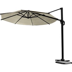 Nesling Coolfit zweefparasol PLUS Ø350cm, Gebroken Wit