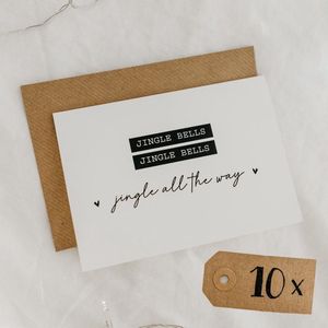 10x hippe kerstkaarten (A6 formaat) - kerst kaarten om te versturen - kaartenset - kaartjes blanco - kaartjes met tekst - luxe kerstkaarten - feestdagenkaarten - kerstkaart - wenskaarten