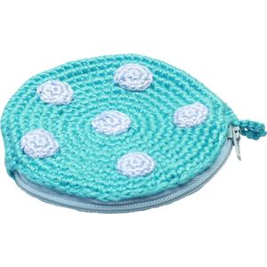 Naturezoo Etuitje Rond Met Stippen 8 Cm Blauw