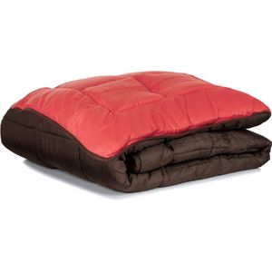 Zelesta� Easybed Chocolade & Koraal 160x220cm - Dekbed zonder overtrek - 30 dagen proefslapen - Wasbaar hoesloos dekbed - Bedrukt dekbed - All Year Winterdekbed & Zomerdekbed