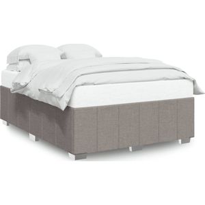 vidaXL - Bedframe - zonder - matras - stof - taupe - 160x200 - cm