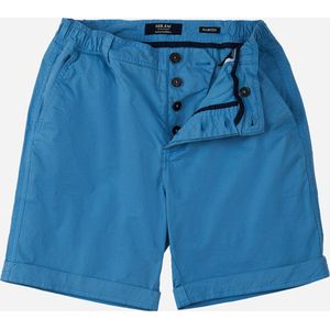 Mr Jac - Slim Fit - Heren - Korte Broek - Shorts - Garment Dyed - Pima Cotton - Blauw - Maat S