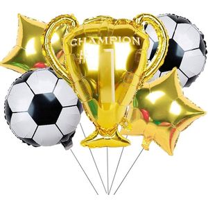 5-delige folie ballonnen set Voetbal Kampioen - voetbal - EK - WK - sport - verjaardag - ballon - decoratie