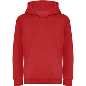 Kids Organic Hoodie Maat 1/2 (XXS) (Vuurrood)