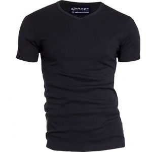 Garage 302 - Semi Bodyfit T-shirt V- hals korte mouw zwart