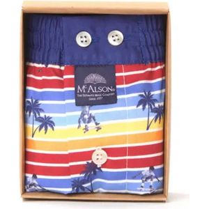 McAlson Multicoloured red palmtree Multi Stripe XL