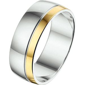 Ring Al747 - 6 Mm - Zonder Steen Goud Met Zilver