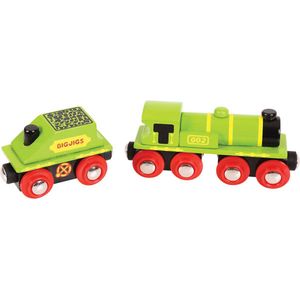 Bigjigs Big Green Engine + Coal Tender