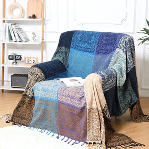 Chenille Dubbelzijdig geweven sprei, eenpersoonsbed, knuffeldeken met franjes, bedsprei, bankdeken, omkeerbare deken, gebreide deken voor televisie of nap op de stoel, paars, 150 x 190 cm