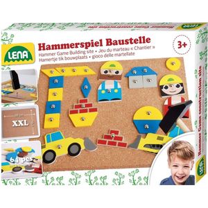 Lena Kinderspel Hamertje Tik Kurk/hout/metaal 64-delig