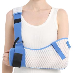 Armlus voor schouderblessures met tailleriem - ondersteuning voor rotatormanchet chirurgie - ademende versie rechterarm M