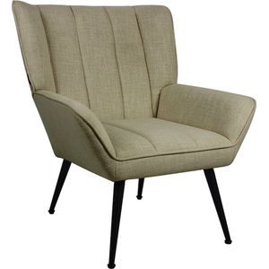 Bronx71® Fauteuil City linnen olijfgroen