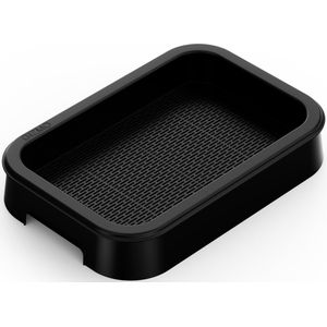 GIZMO Kattenbak Essentials - Zwart - 2-laags Systeem voor Houtkorrels - Schep met Zakjes - Design Kattentoilet