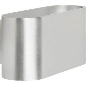 Moderne aluminium wandlamp met strijklicht | 1 lichts | grijs / staal | aluminium / metaal | 16 cm | modern design