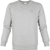 KnowledgeCotton Apparel - Elm Melange Trui Grijs - Heren - Maat XL - Modern-fit