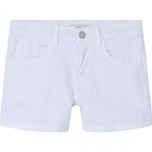 NAME IT NKFROSE REG TWI SHORTS 8212-TP NOOS Meisjes Broek - Bright White - Maat 98