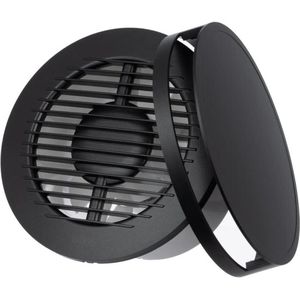 Badkamer Ventilator Ø 125 mm met lichtschakelaaractivering tegen vocht - stille ventilator - kunststof antraciet