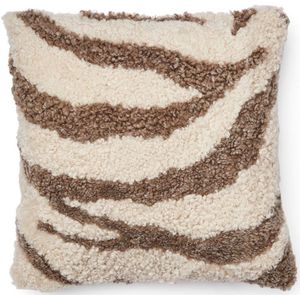 Sheepskin House - Zebra Kussen - Dubbelzijdig - 60x60 cm