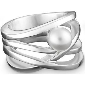 Quinn - Dames Ring - 925 / - zilver - parel - 02175578