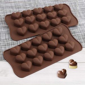 Chocoladevormen / borden om zelf chocolade te maken, set van 4 stuks