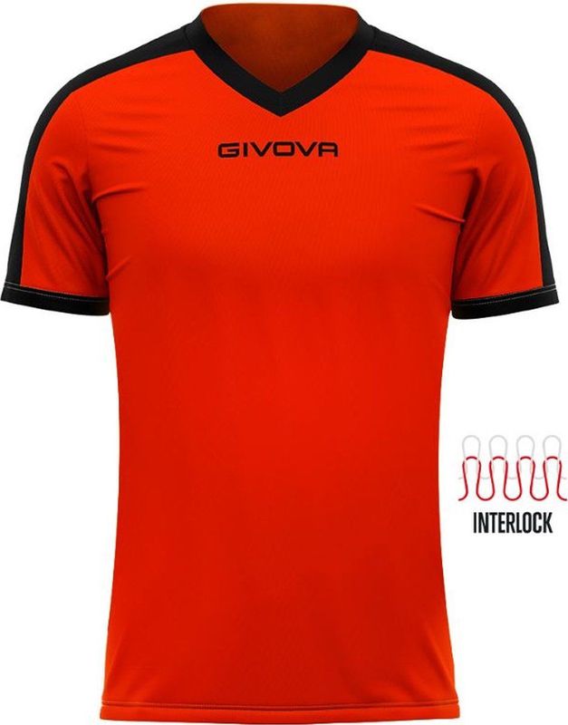 Sports t-shirt givova revolution red-black, l