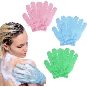 Exfoliërende handschoenen 6 stuks - Bodyscrub-handschoenen voor in bad - Spa-exfoliërende wanten