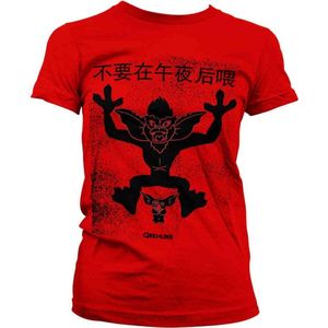 Gremlins Dames Tshirt -S- Chinese Poster Rood