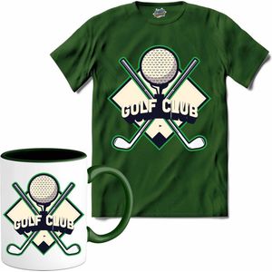 Golf Club | Golf - Golven - T-Shirt met mok - Unisex - Bottle Groen - Maat XL