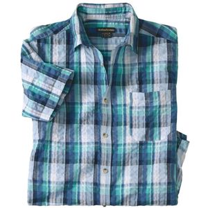 ATLAS FOR MEN - Overhemd met gewafeld effect Mykonos - Heren - Verkrijgbaar in grote maten - 3XL