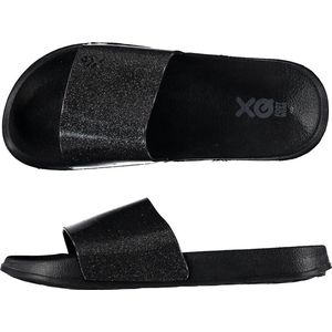XQ - Slippers Dames - Fashion - Zwart - Badslippers dames - Gevormd voetbed