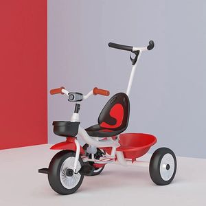4-in-1 Driewieler met Duwstang voor Kinderen - Geschikt vanaf 1 Jaar - Babyfiets voor In en Uit