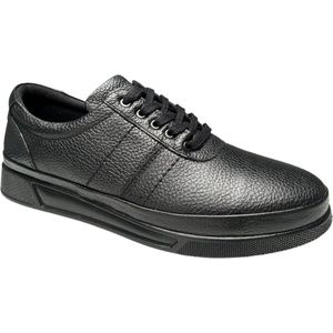 Schoenen heren- Comfort schoenen- Nette sportieve herenschoenen- Veterschoenen 015- Leather- Zwart 41