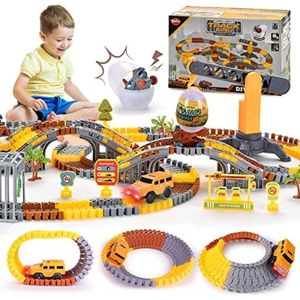 Racebacks speelgoedauto's voor kinderen, 271 stuks constructie met 3 stuks auto en flexibele set creëren technische geschenken voor jongens en meisjes van 3, 4, 5, 6 jaar oud