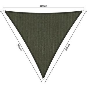 Shadow Comfort® Gelijkzijdige driehoek schaduwdoek - UV Bestendig - Zonnedoek - 360 x 360 x 360 CM - Deep grey