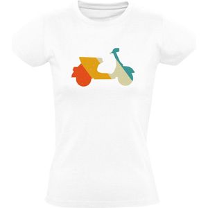 Scooter Dames T-shirt - retro - chauffeur - oldscool - bestuurder - rijden