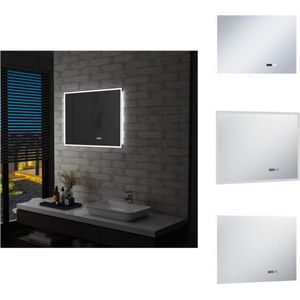 vidaXL Badkamerspiegel LED - 80 x 60 cm - IP44 - Spiegel