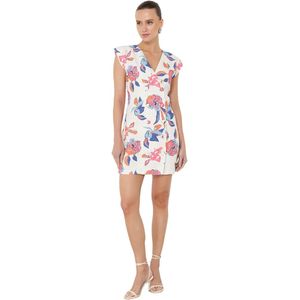 Trendyol Mini-Geweven Mini-Jasjurk Van Linnenmix Met Bloemenprint En Knopen Twoss23El01874
