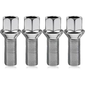 4 Wheel Bolts Ball Tire Wheel Bolts Replacement Compatible with Audi A4 A6 VW Passat Bora Sagitar (M14*1.5*27mm) - Pack of 4