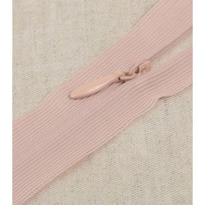 Blinde rits 22cm - beige rosé - naadverdekte rits - verstelbaar