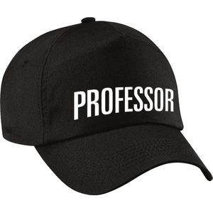 Professor verkleed pet zwart voor dames en heren - professor baseball cap - carnaval verkleedaccessoire voor kostuum