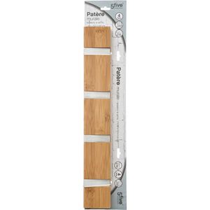 Five® Bamboe kapstok met 4 inklapbare haken - 151577 - Decoratief & Duurzaam & Wandmontage