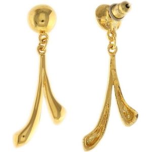 Behave Dames oorhangers goud-kleur 4cm