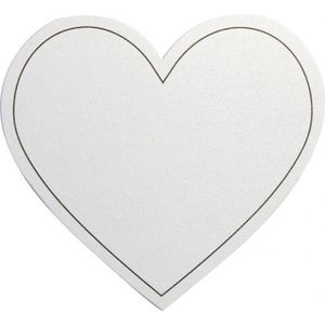 Hartvormige witte kaarten wit 50x stuks - Bruiloft huwelijk uitnodigingen of bedankjes